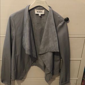 Gray faux leather jacket